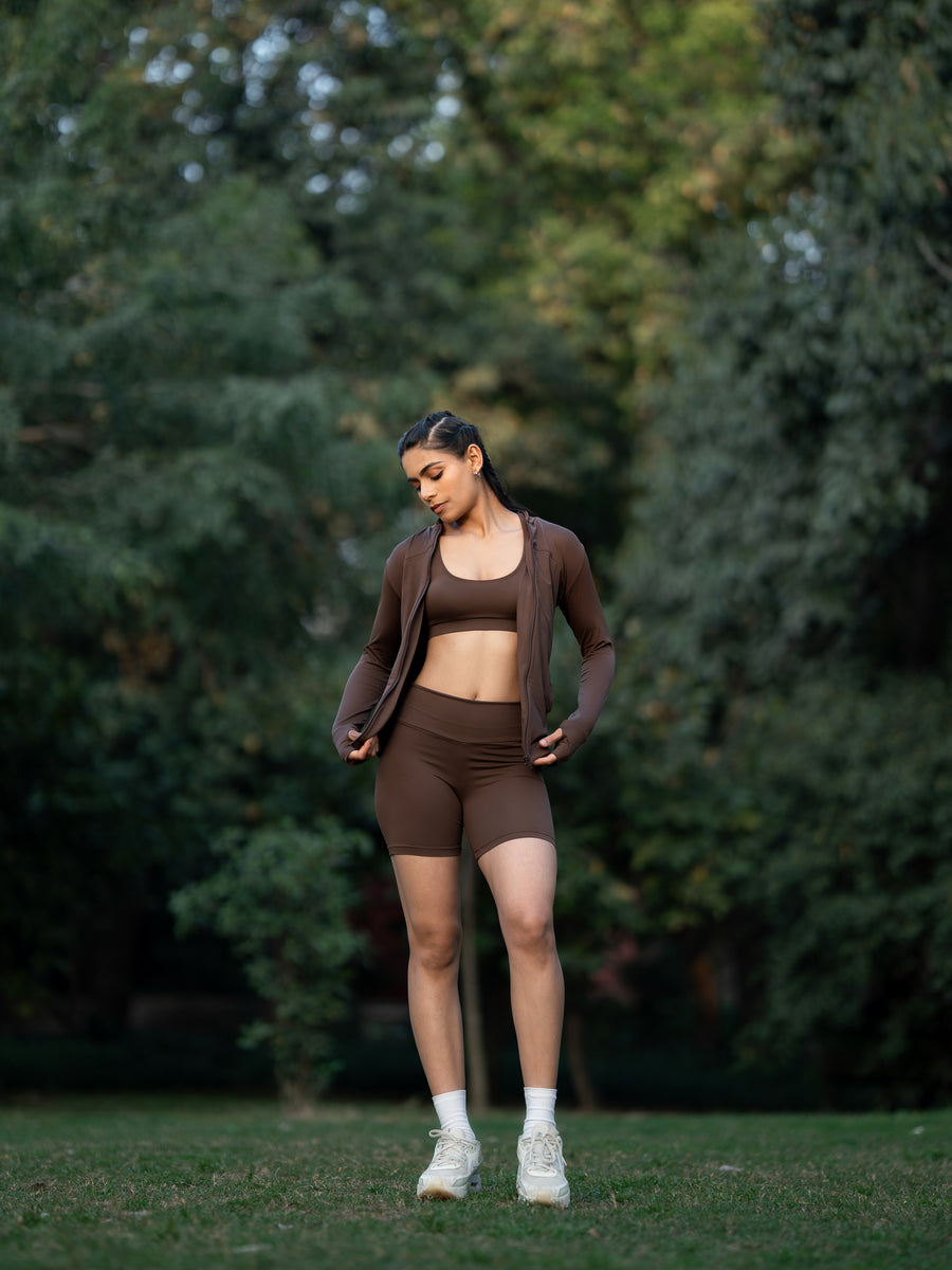 Cocoa Glide Activewear Jacket