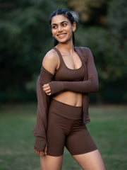 Cocoa Glide Activewear Jacket