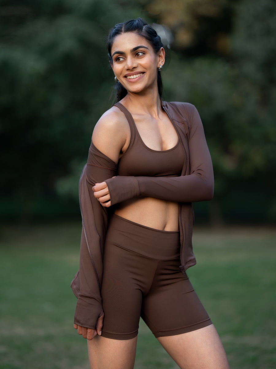 Cocoa Glide Activewear Jacket